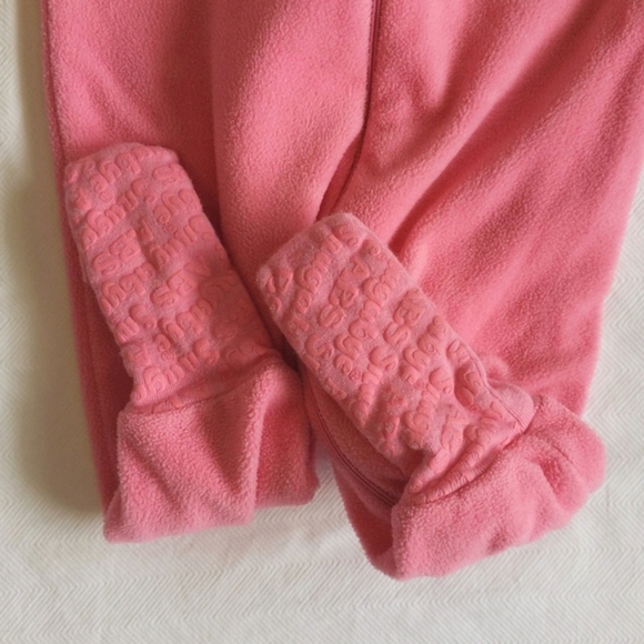 vintage snugabye convert-a-foot fleece zipper sleeper pajamas 3 months baby girl - Picture 5 of 7